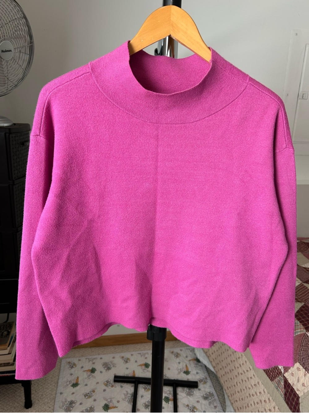 Maeve Anthropologie Mock Neck Pullover Sweater Pink Small